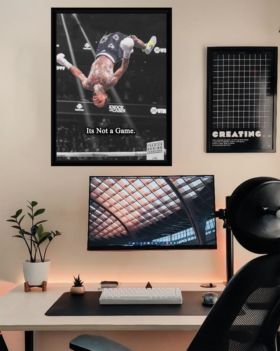 Gervonta Davis action poster showcased in an elegant decor environment.