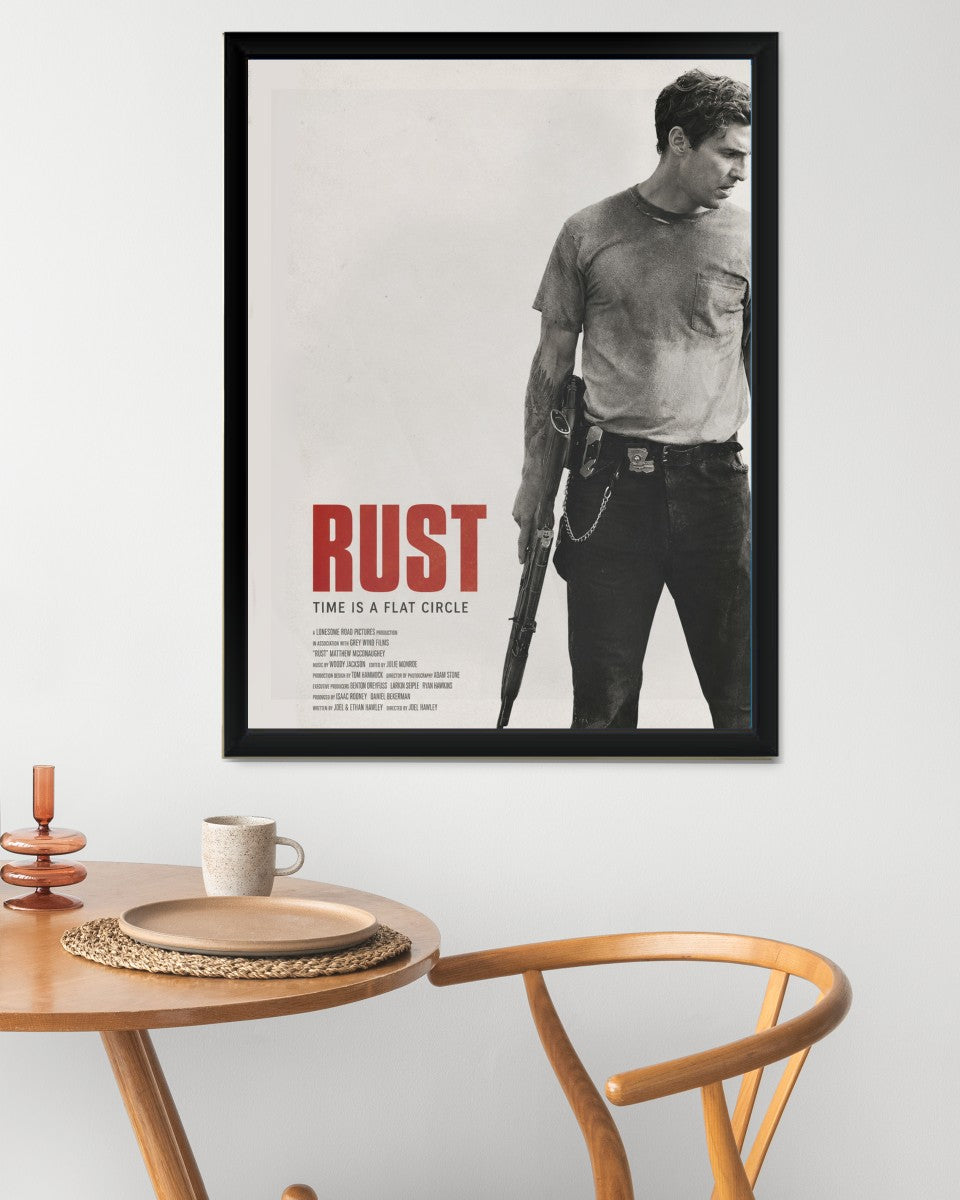 Rustin Cohle Poster presented in a creative space, emphasizing its thought-provoking design.