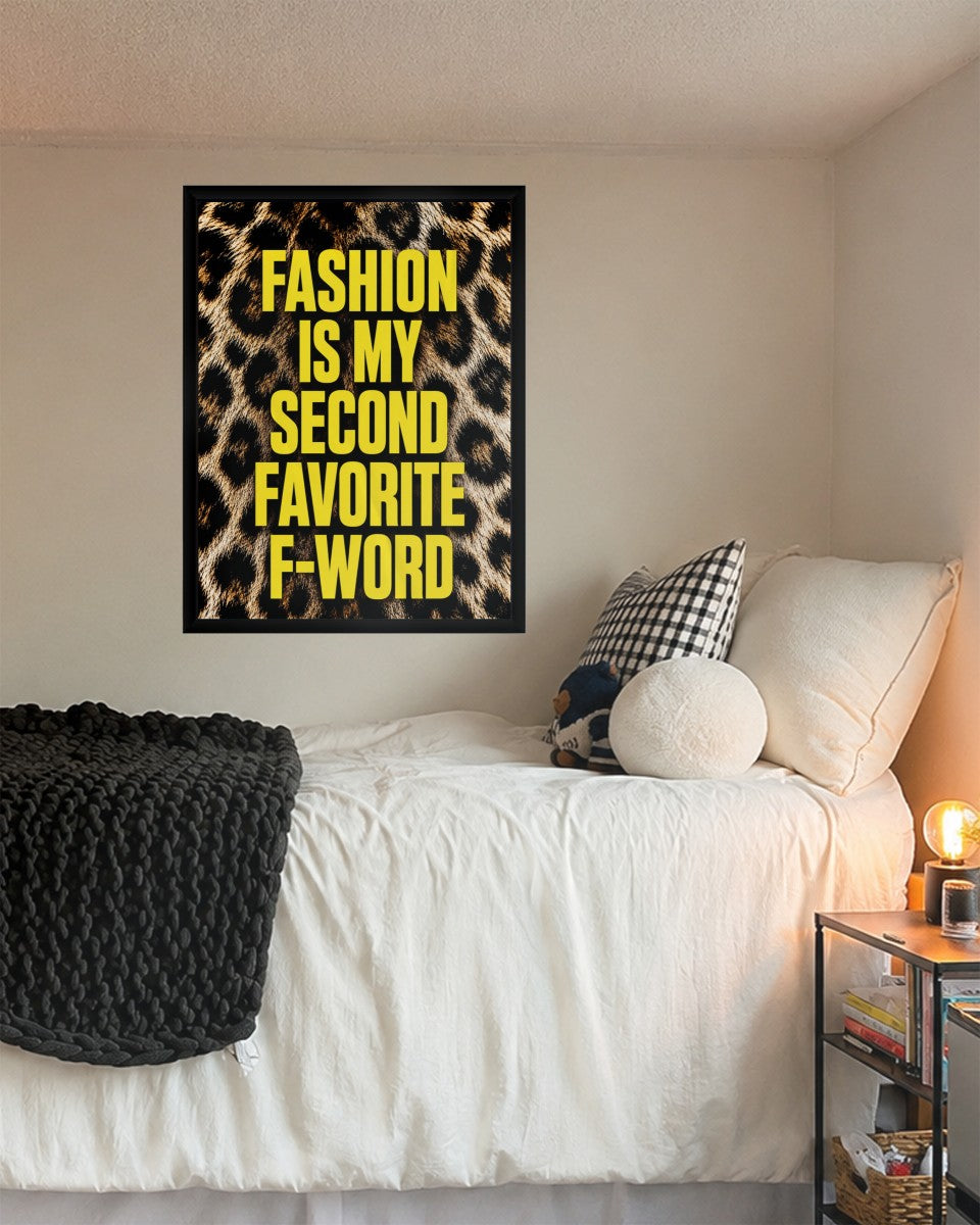 The poster displayed in an appealing mockup setting that emphasizes its vibrant colors and playful text.