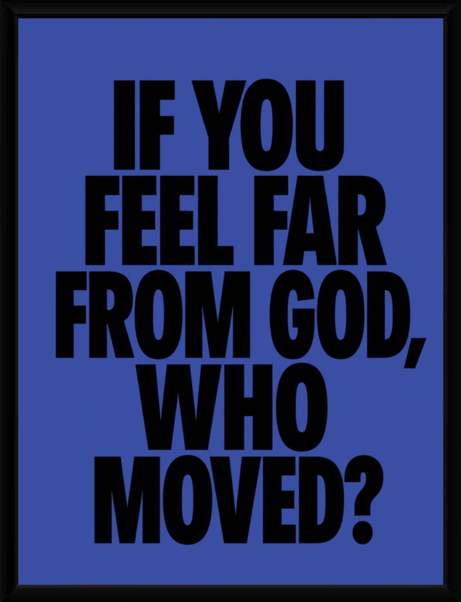The poster displayed in a stylish frame, enhancing its motivational message and colorful design.