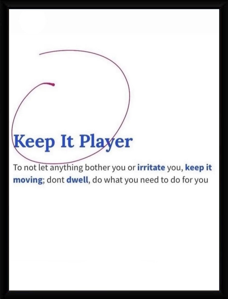 The motivational poster 'Keep It Player' displayed in a sleek, modern frame that enhances its inspirational message.