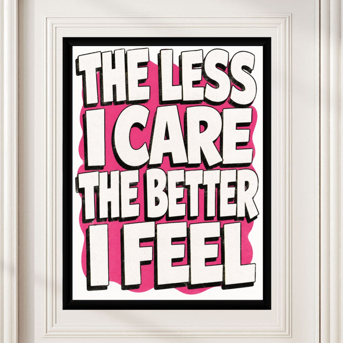 Mockup of the poster in a chic environment, perfect for a teen's creative space.