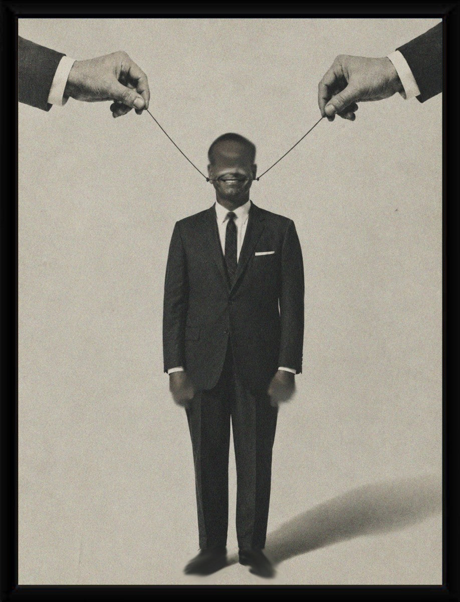 Puppet Master Poster displayed in a sleek black frame, enhancing its modern aesthetic.