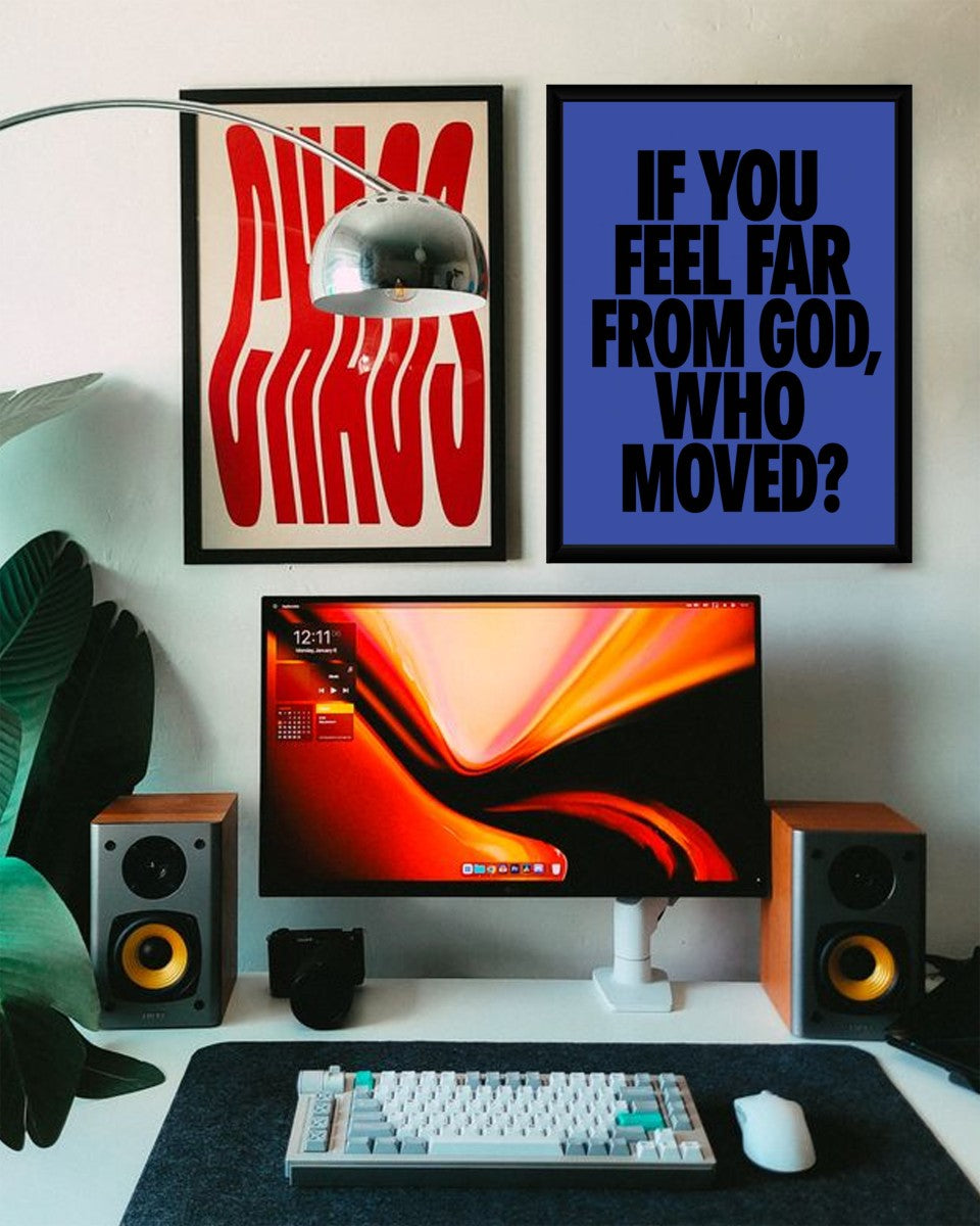 The poster artfully arranged in a vibrant teen bedroom, radiating positivity and motivation.