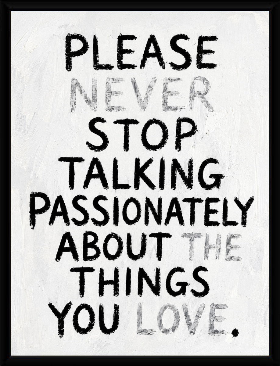 Stylish pure-frame presentation of the motivational poster with clean lines.