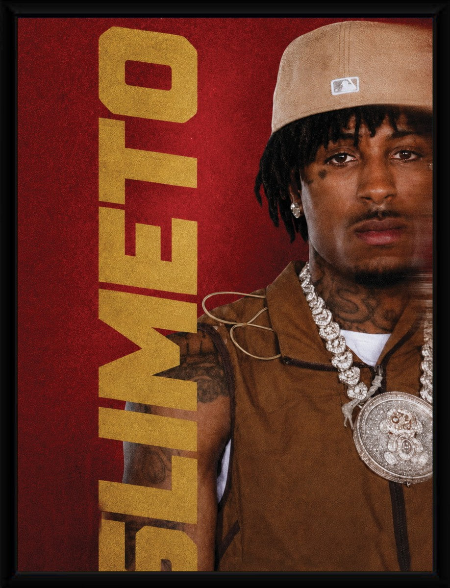 YoungBoy Never Broke Again poster elegantly displayed in a modern frame.