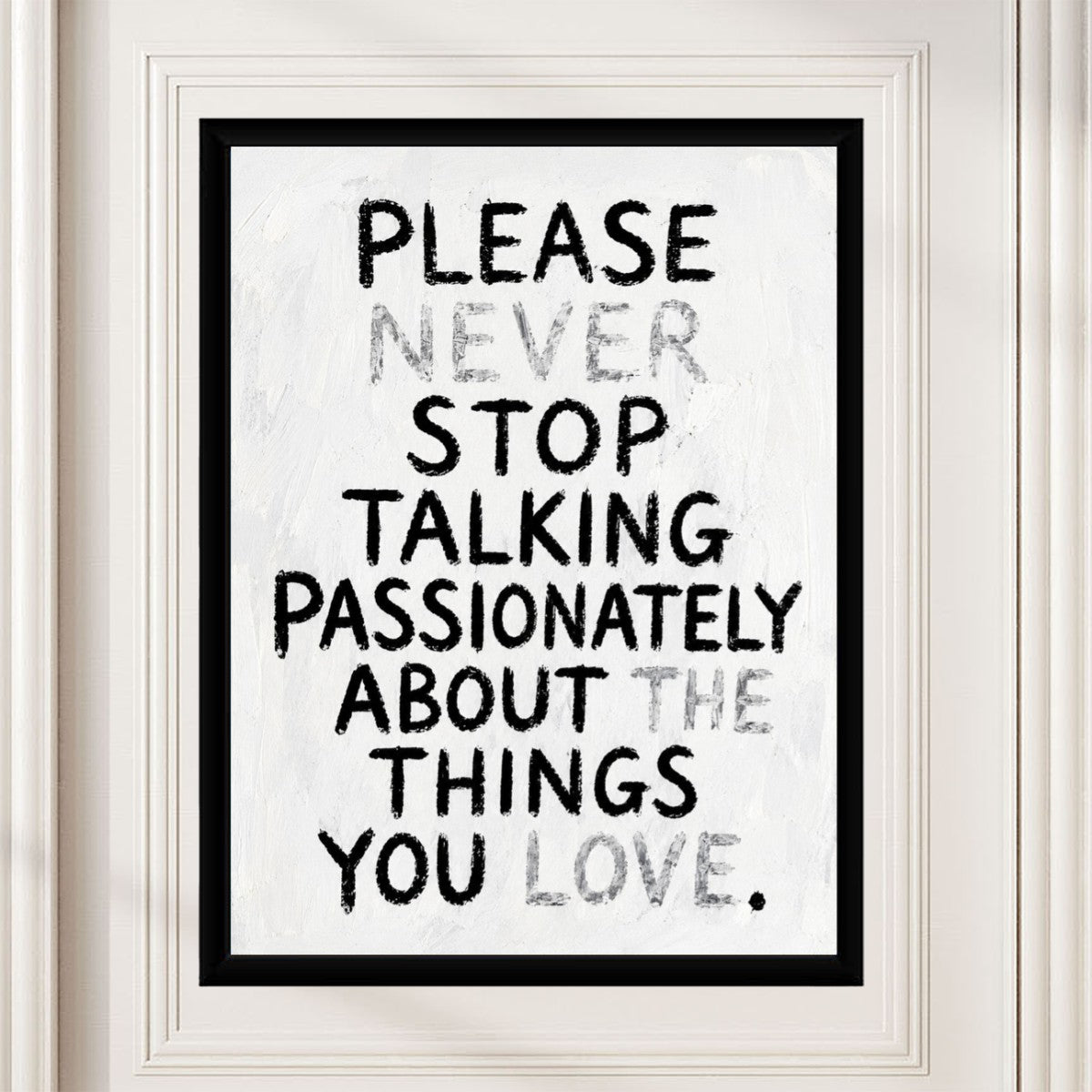 The poster showcased in a modern office, enhancing the motivational atmosphere.
