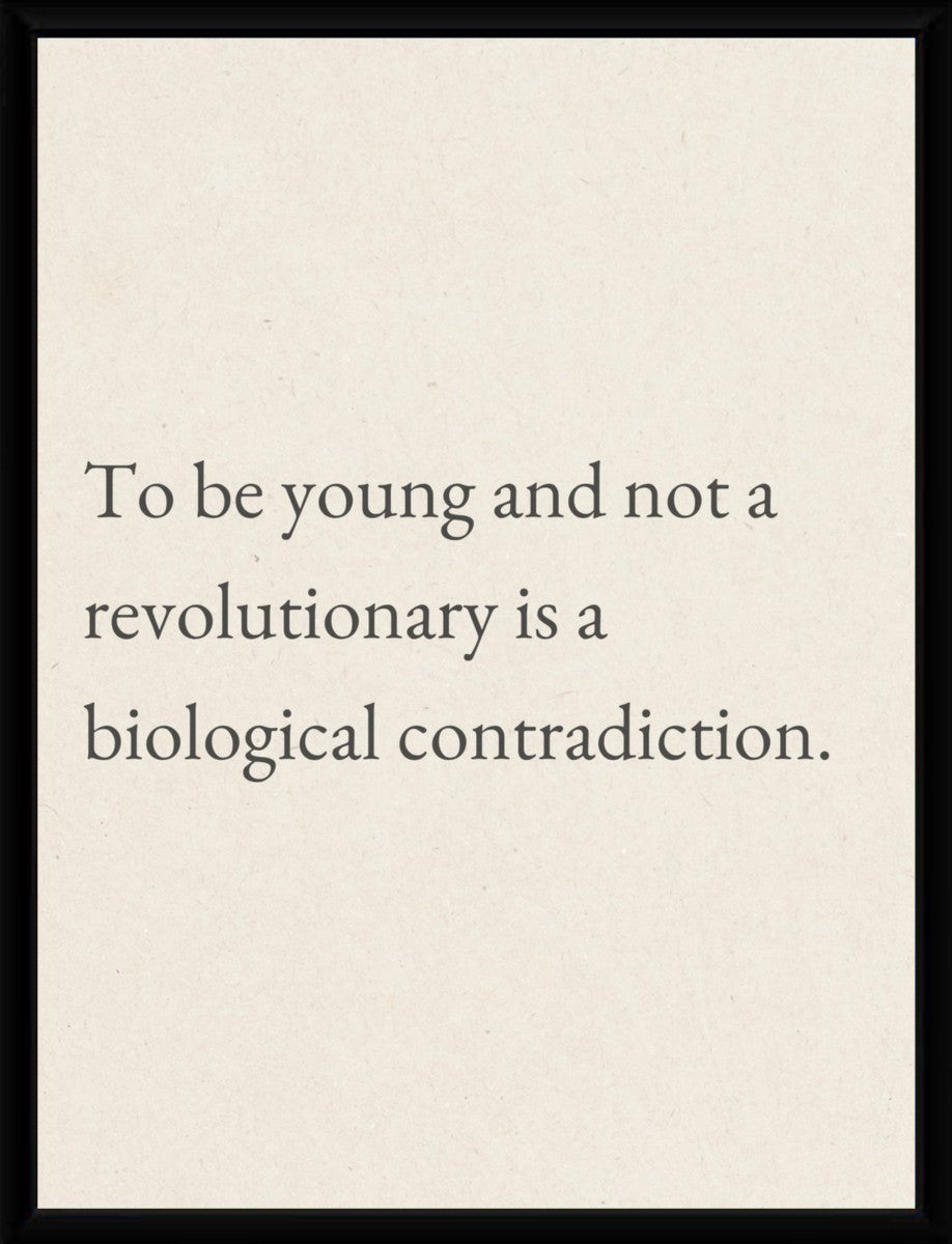 The poster framed elegantly, showcasing its minimalist design.