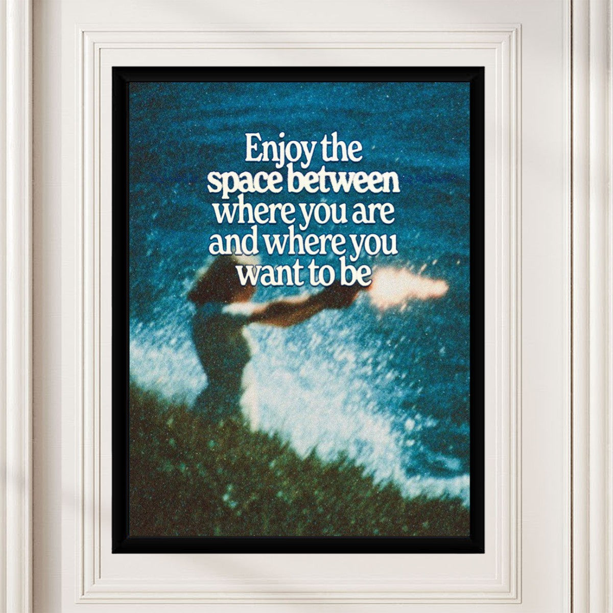 Vibrant motivational poster presented on a clean surface, highlighting its inspiring message.