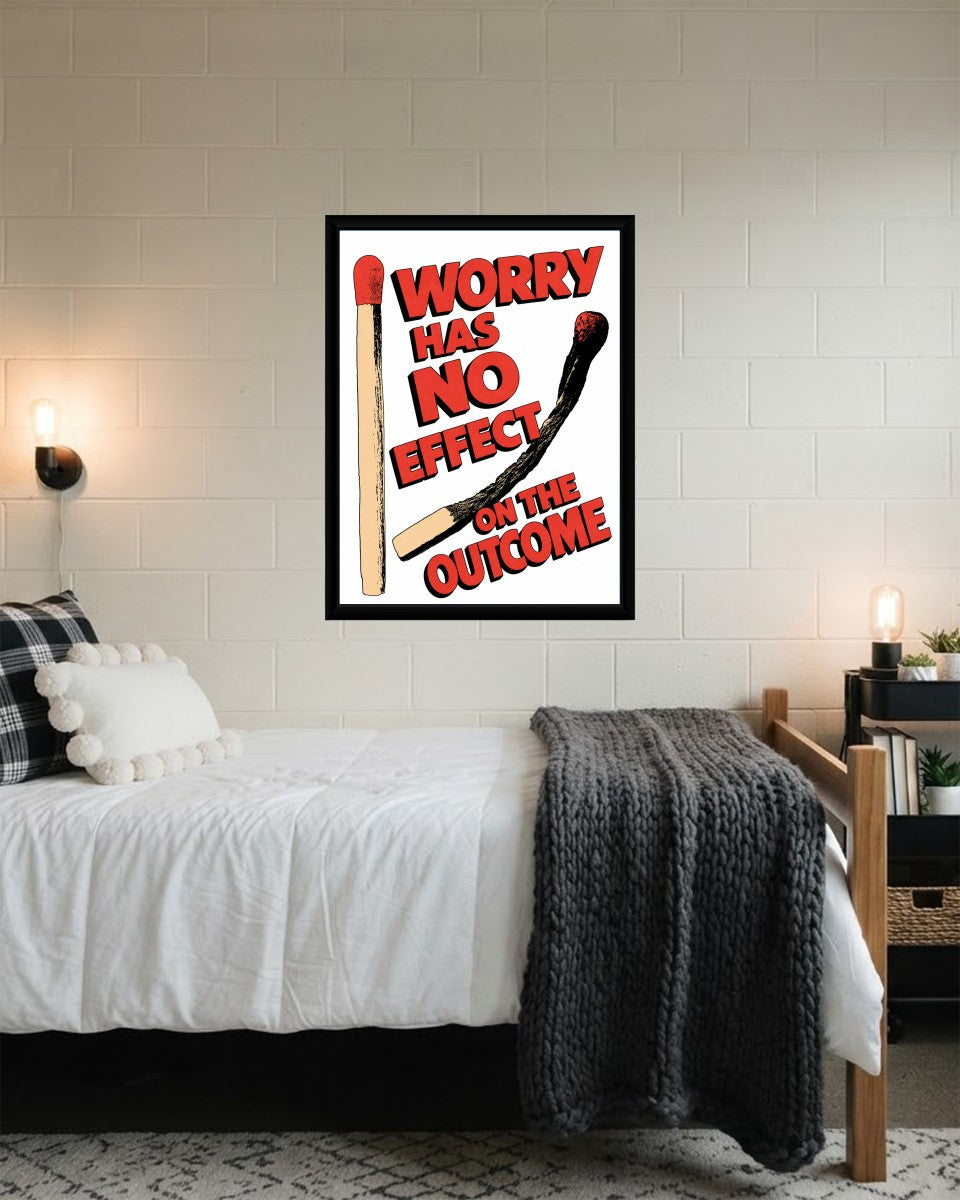 A beautifully framed motivational poster displayed in a contemporary space, enhancing the positive atmosphere.