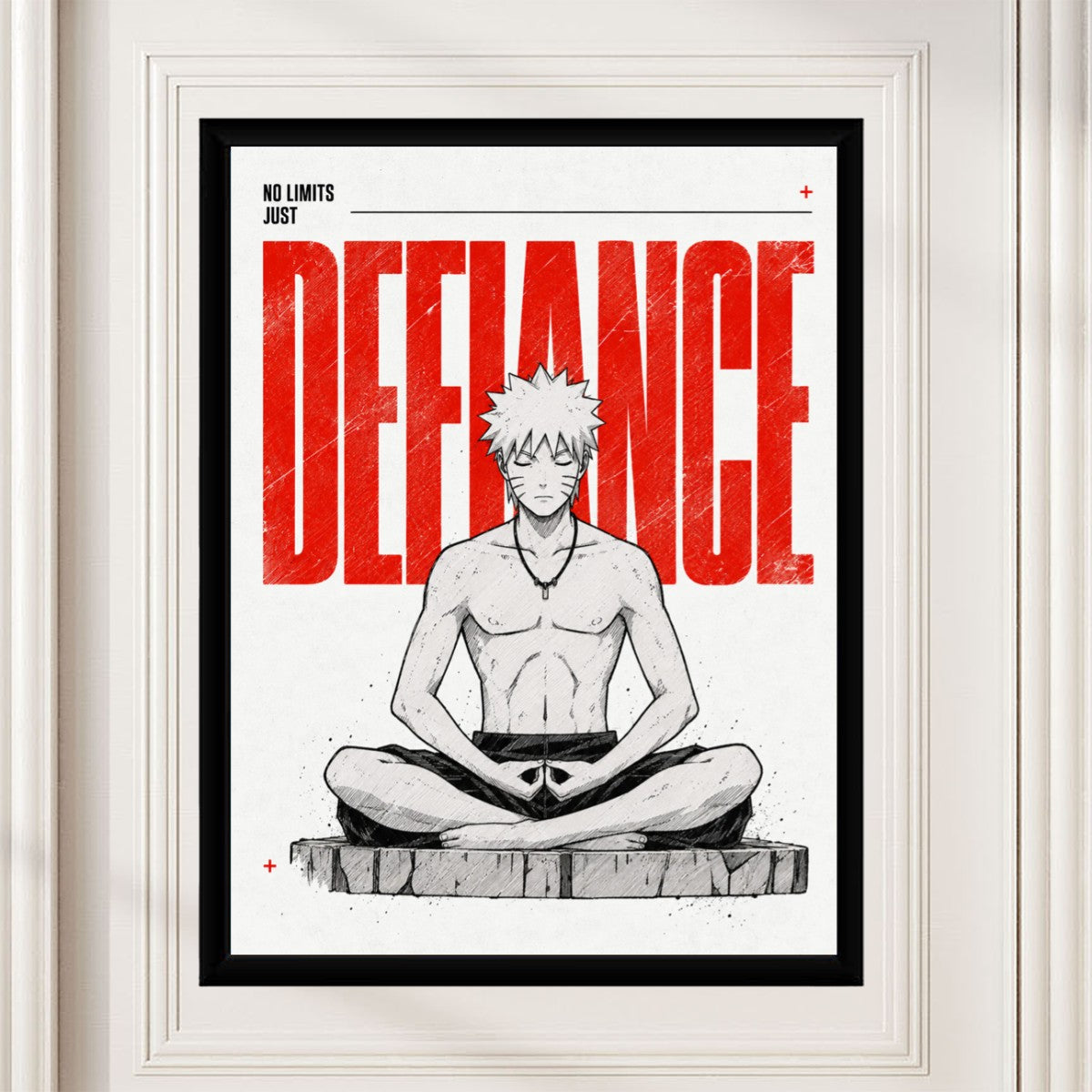 Naruto Defiance Poster showcased in a vibrant, styled room setting.