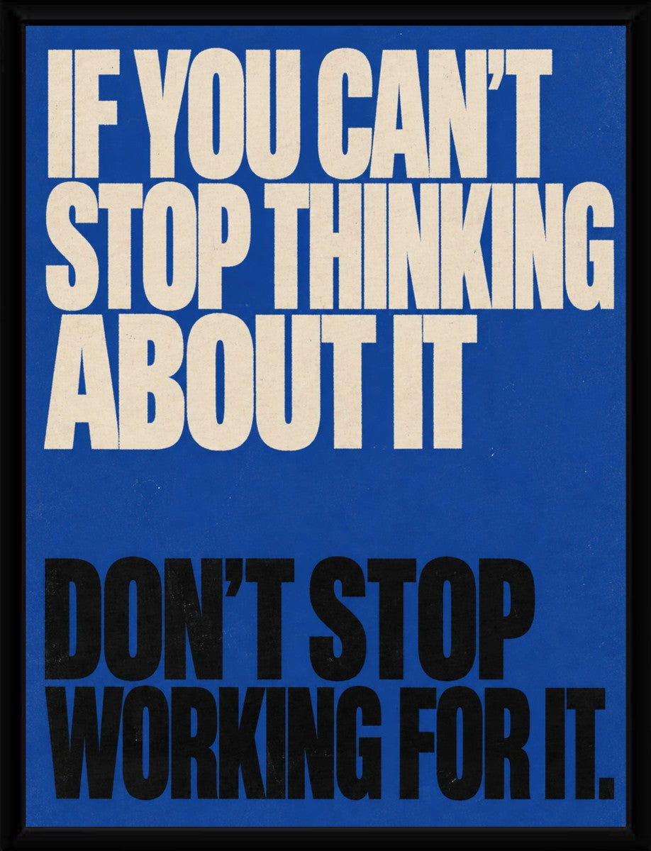 The motivational poster displayed in a sleek, modern frame showcasing its vibrant colors.