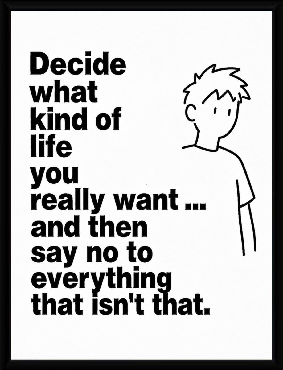 The motivational poster displayed in a sleek, modern black frame.