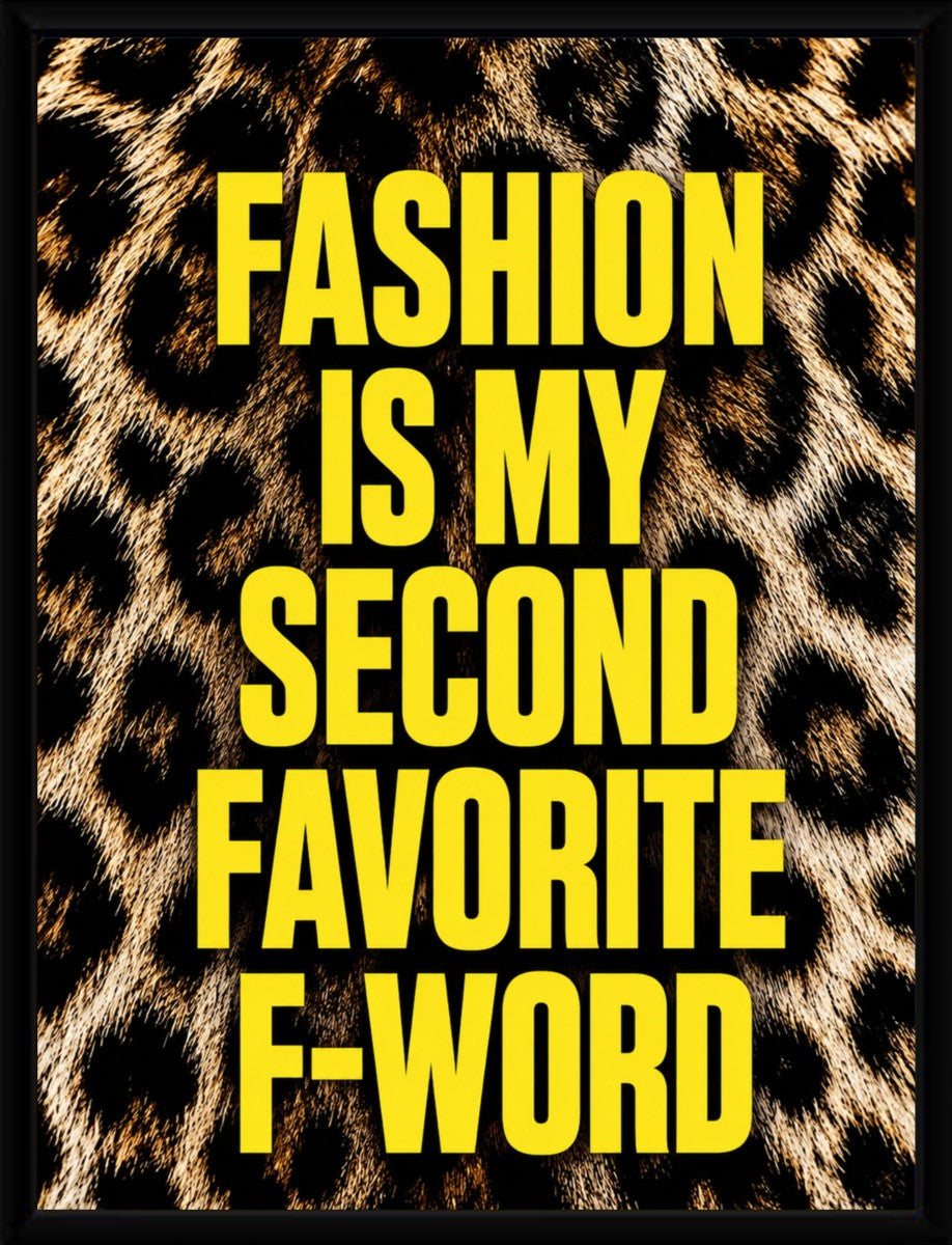 The poster framed in a stylish, modern frame, highlighting the colorful design.
