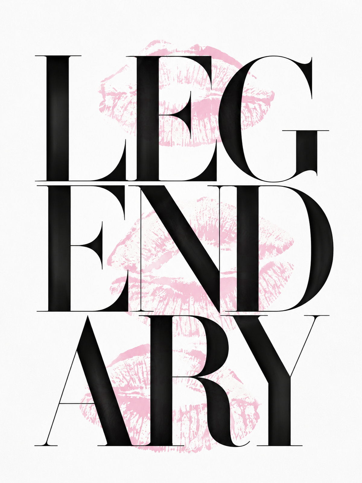 Bold poster featuring the word 'Legendary' in a striking design.