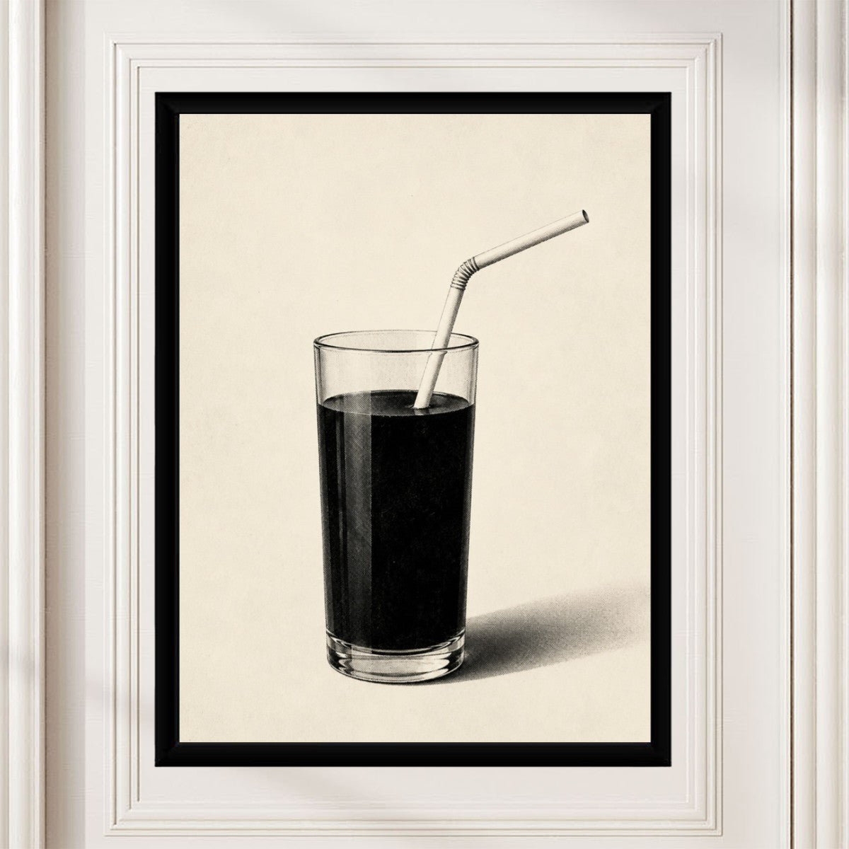 Classic Drink Poster showcased in an elegant workspace environment.