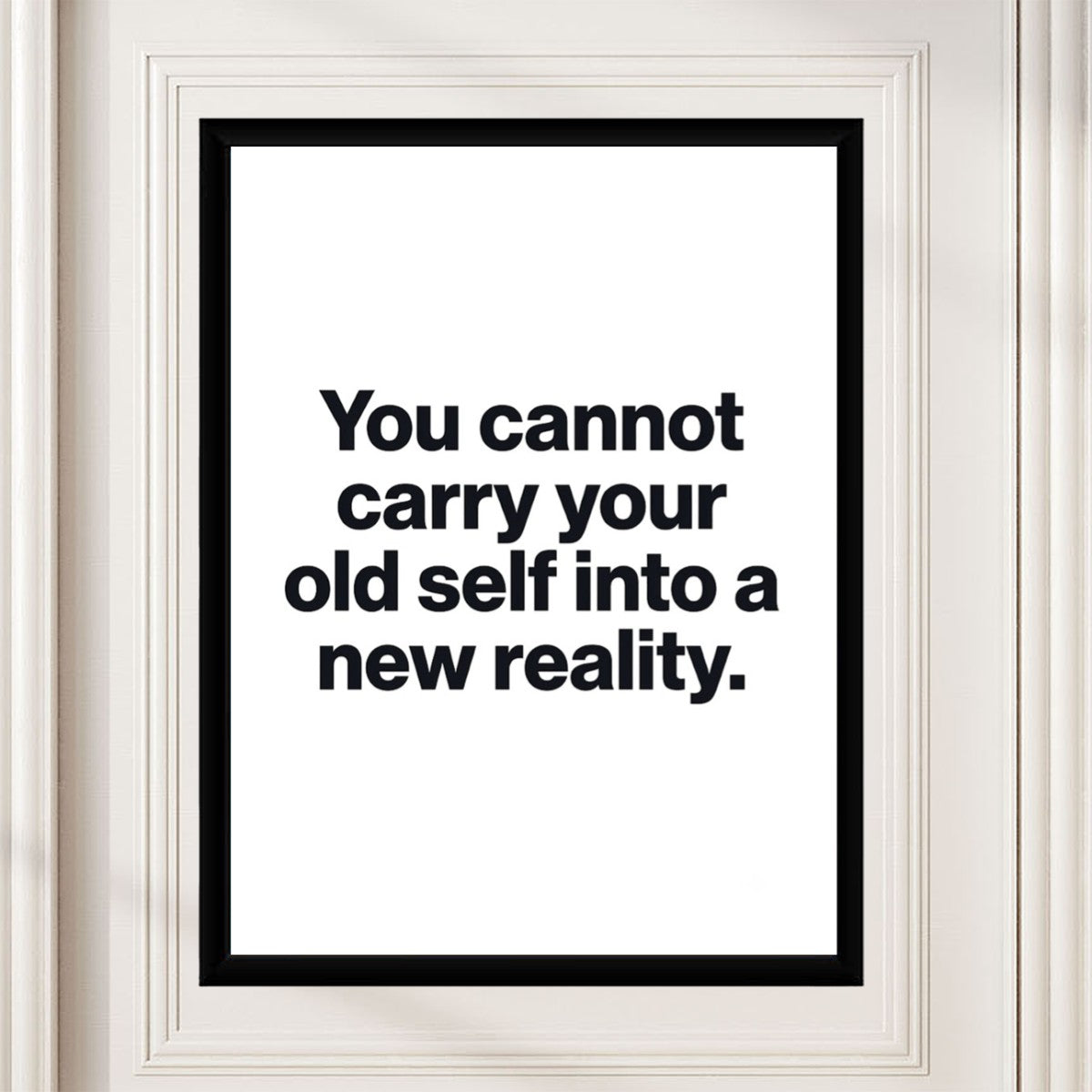 The quote poster elegantly presented in a stylish room with thoughtful decor.