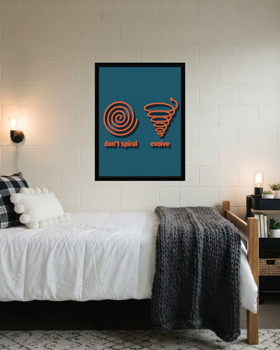 The poster in an inviting home office setting, serving as a daily inspiration for personal growth.
