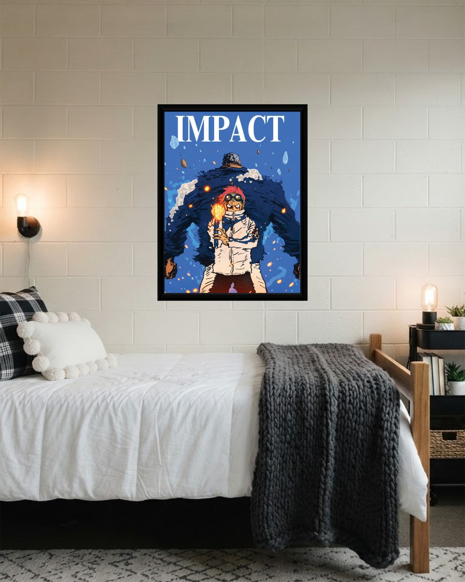 Garp and Koby poster displayed in a modern styled setting with bright decor.