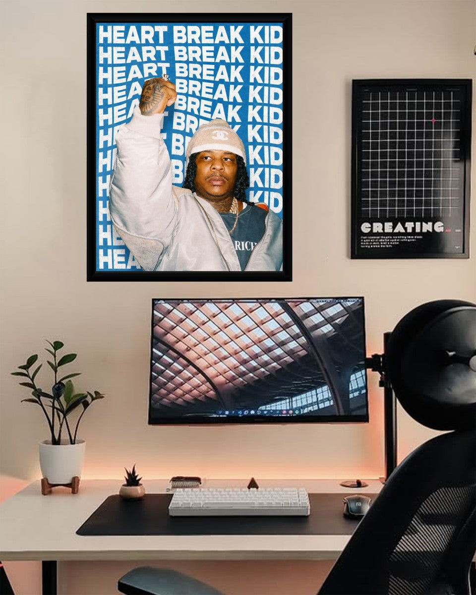 Rylo Rodriguez poster displayed in a stylish music-themed room setting.