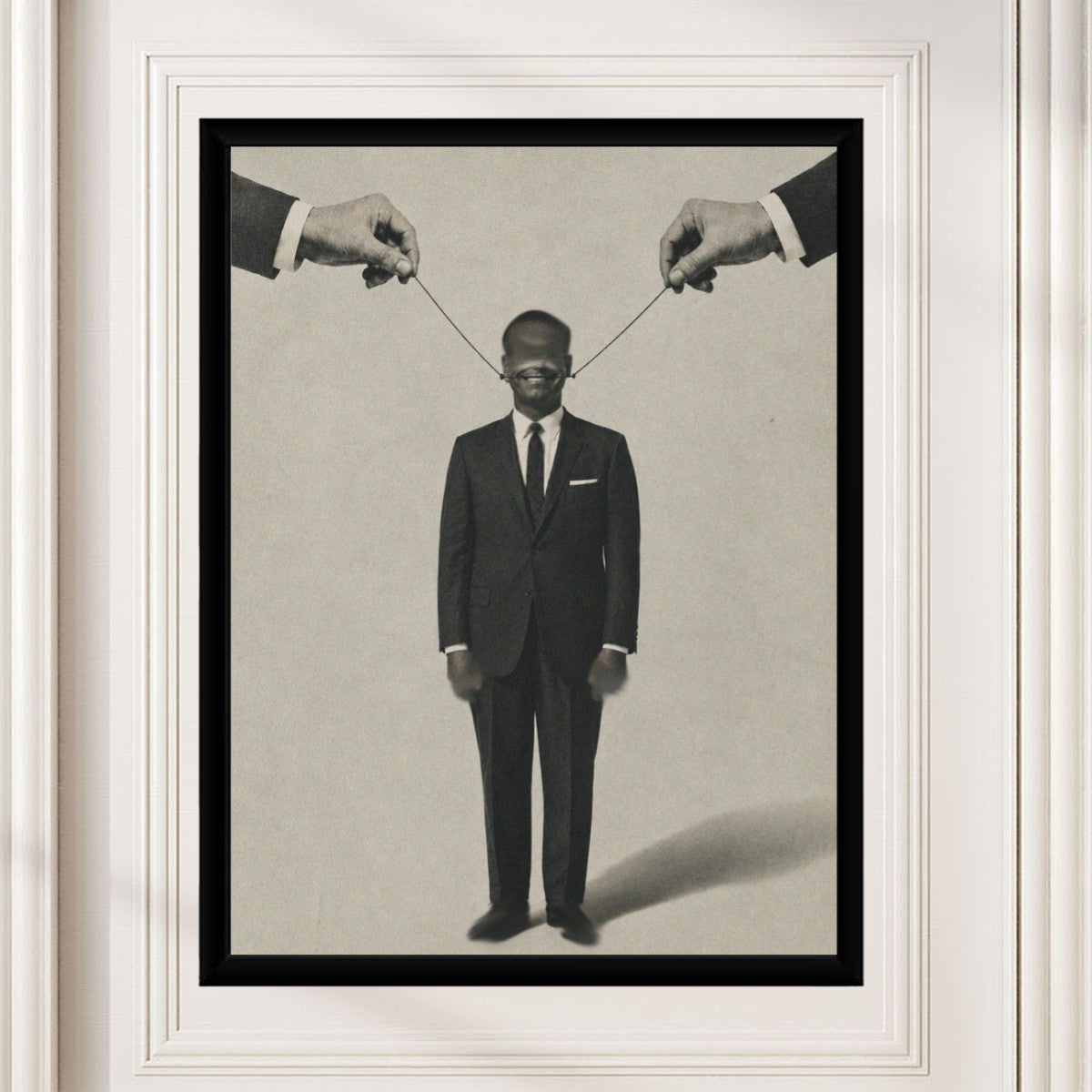 Puppet Master Poster showcased in a chic living room, complementing modern decor.